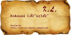 Kokovai László névjegykártya