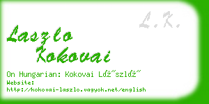 laszlo kokovai business card